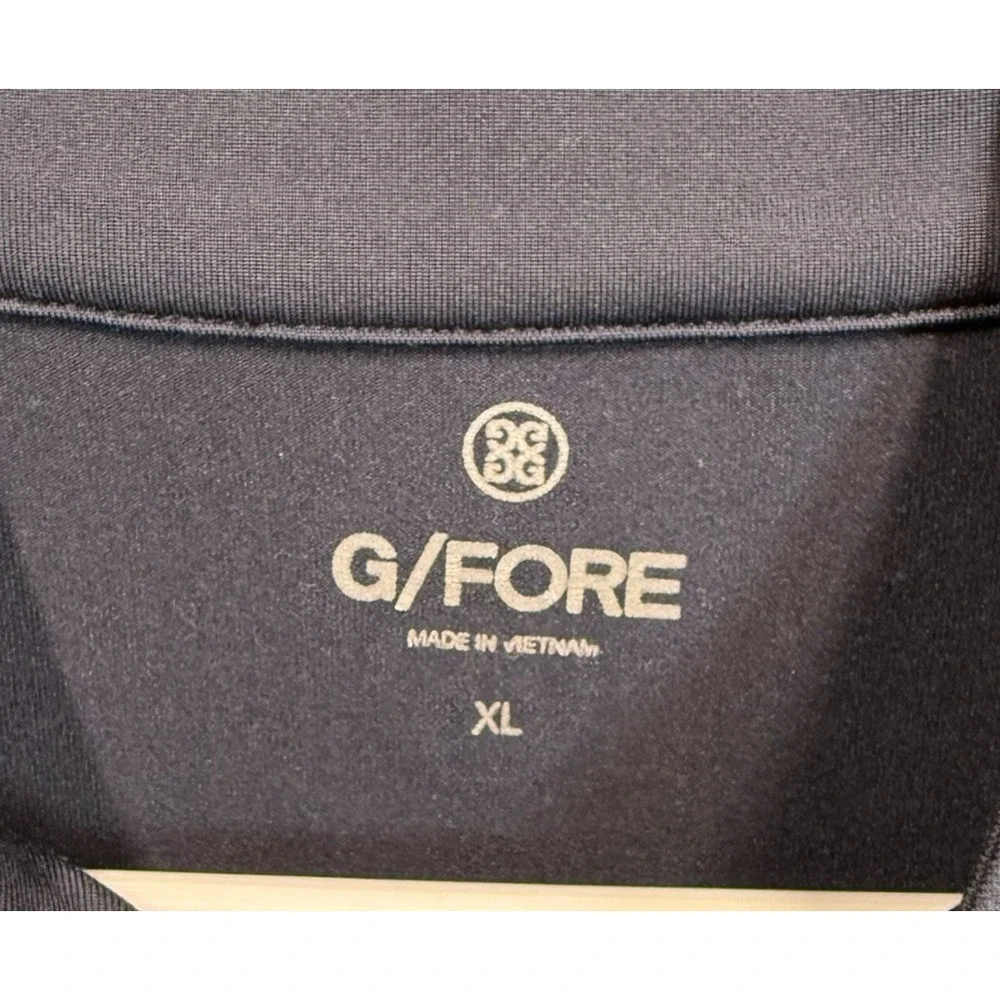 G Fore Mens L Navy 1/4 Zip Pullover Striped Golf Performance‎ Park MGM Las Vegas - Picture 2 of 7